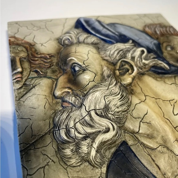Vintage SISTINE CHAPEL WALL PLAQUE Michelangelo - Italian Renaissance Art - Picture 4 of 9